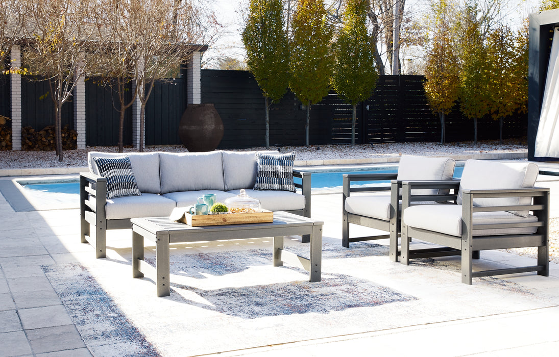 Amora Outdoor Sofa and 2 Chairs with Coffee Table