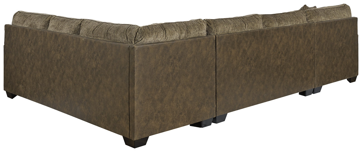 Abalone 3-Piece Sectional with Ottoman