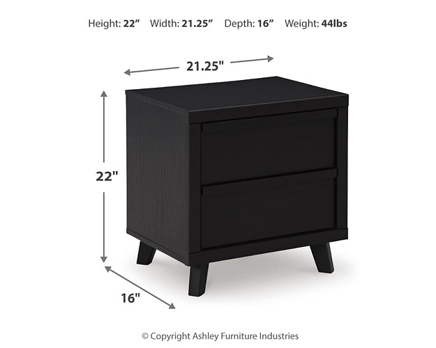 Danziar Queen Panel Bed with Mirrored Dresser and 2 Nightstands