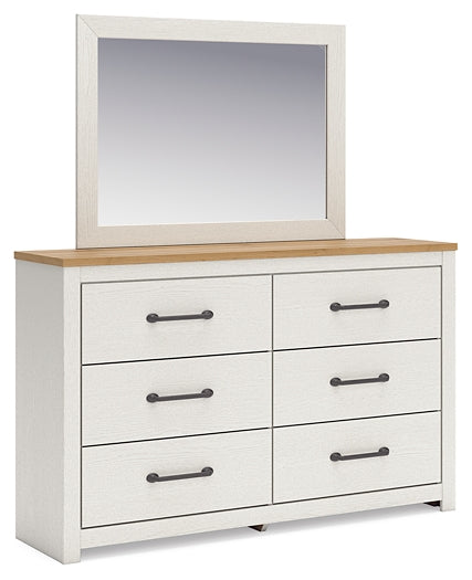 Linnocreek King Panel Bed with Mirrored Dresser, Chest and 2 Nightstands