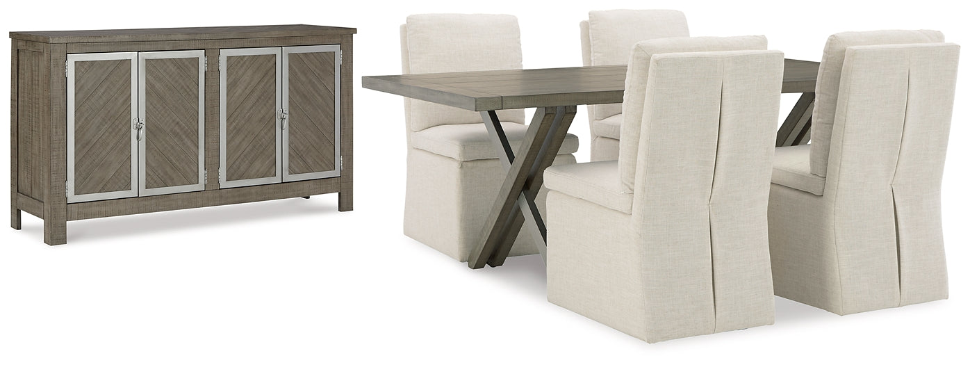 Krystanza Dining Table and 4 Chairs with Storage